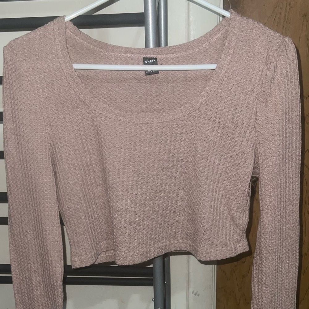Tan longsleeve crop top!